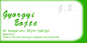 gyorgyi bojte business card