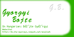 gyorgyi bojte business card